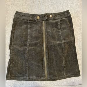 Green corduroy skirt